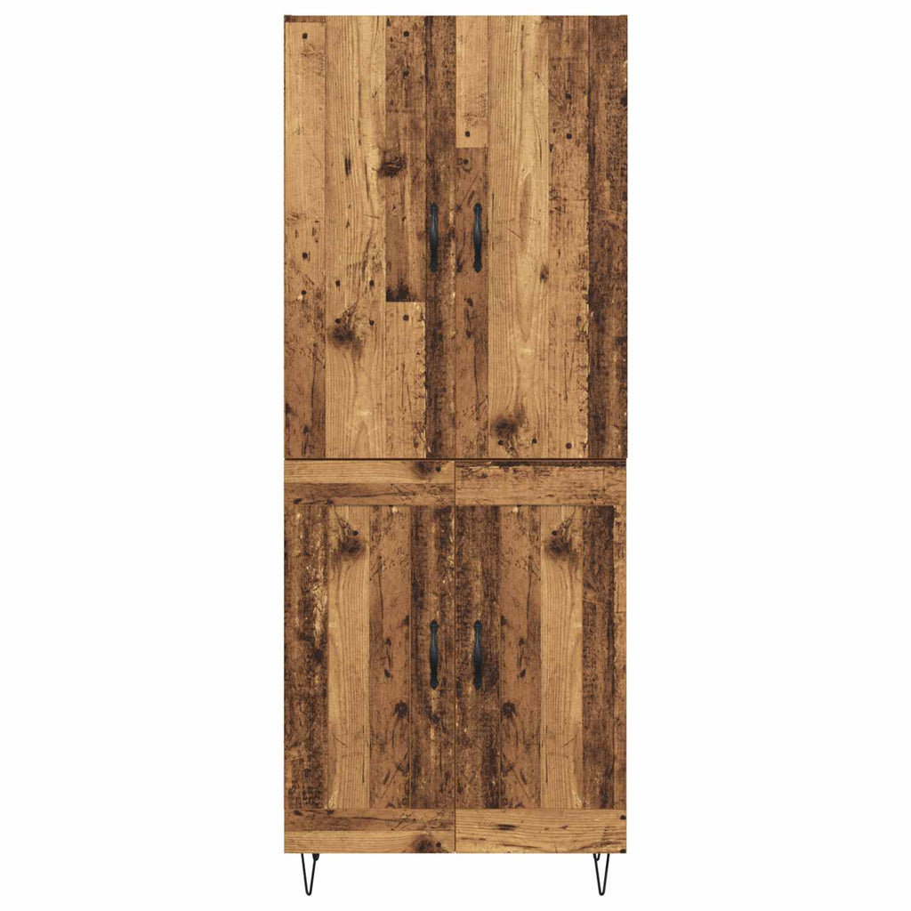 vidaXL Highboard 2 pcs Stare drewno Materiał drewnopochodny