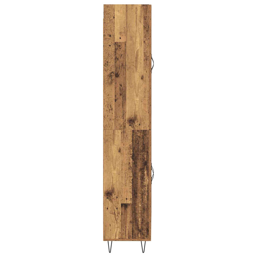 vidaXL Highboard 2 pcs Stare drewno Materiał drewnopochodny