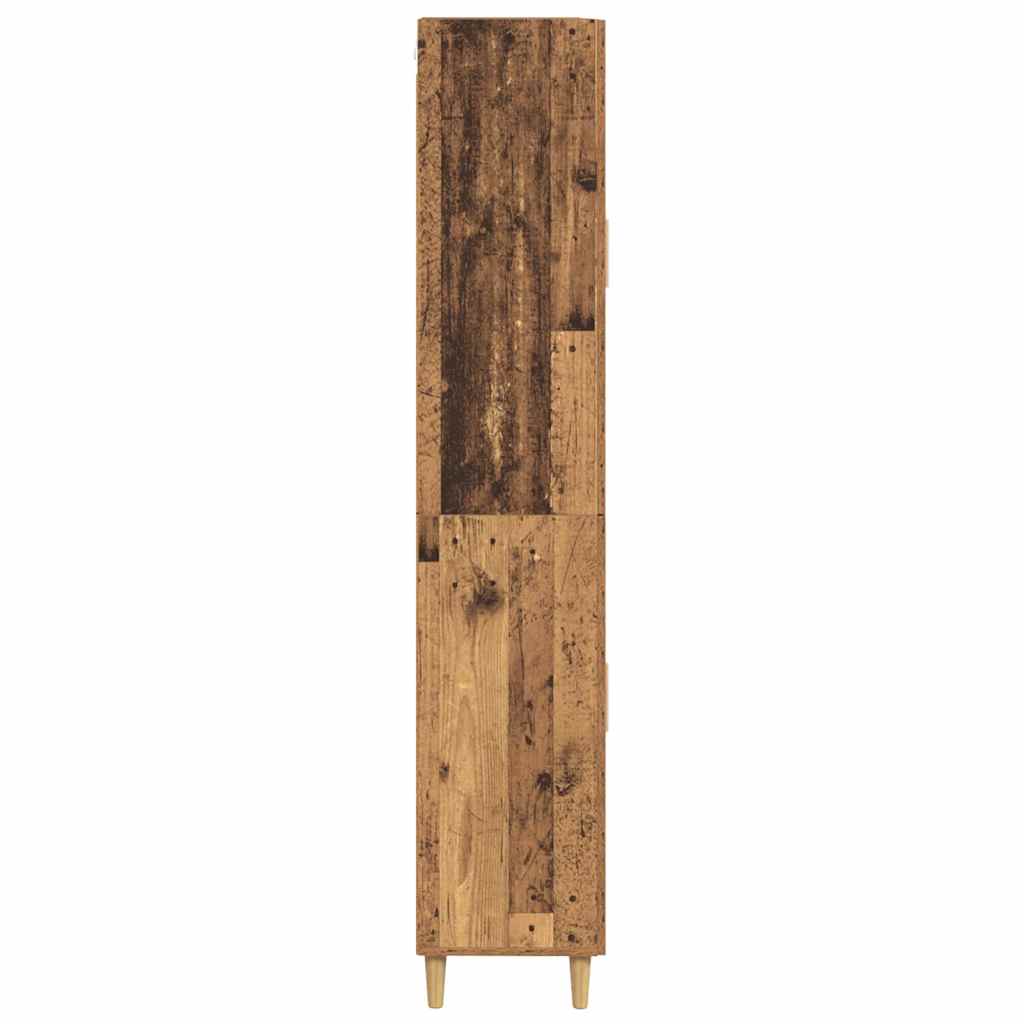vidaXL Highboard z szufladą Stare drewno 69,5 x 34 x 180 cm