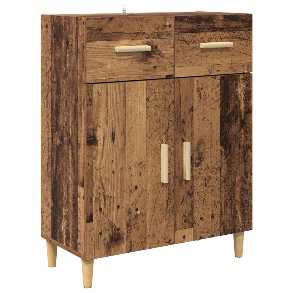 vidaXL Highboard z szufladą Stare drewno 69,5 x 34 x 180 cm