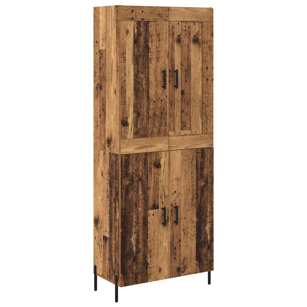vidaXL Highboard 2 pcs Stare drewno Materiał drewnopochodny