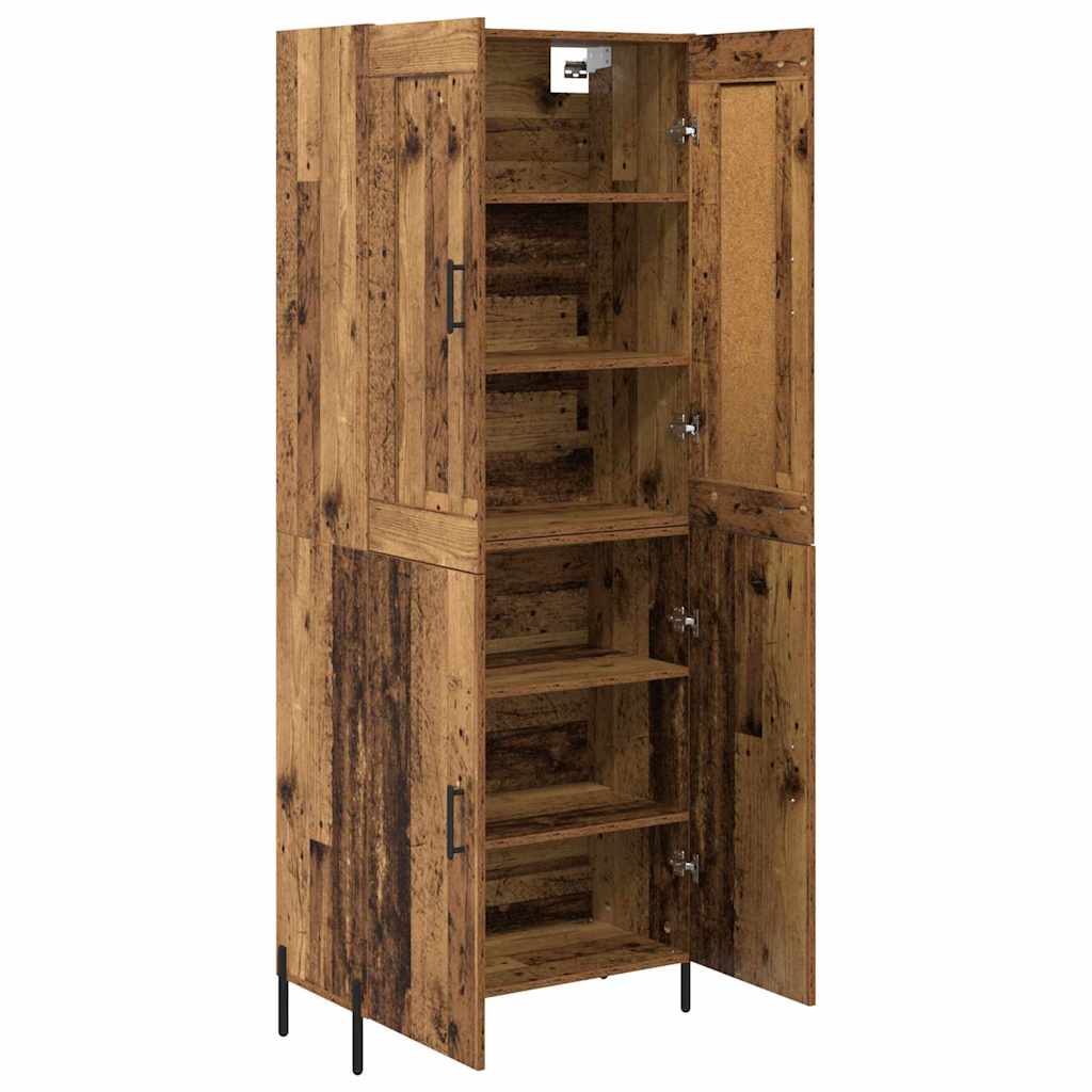 vidaXL Highboard 2 pcs Stare drewno Materiał drewnopochodny