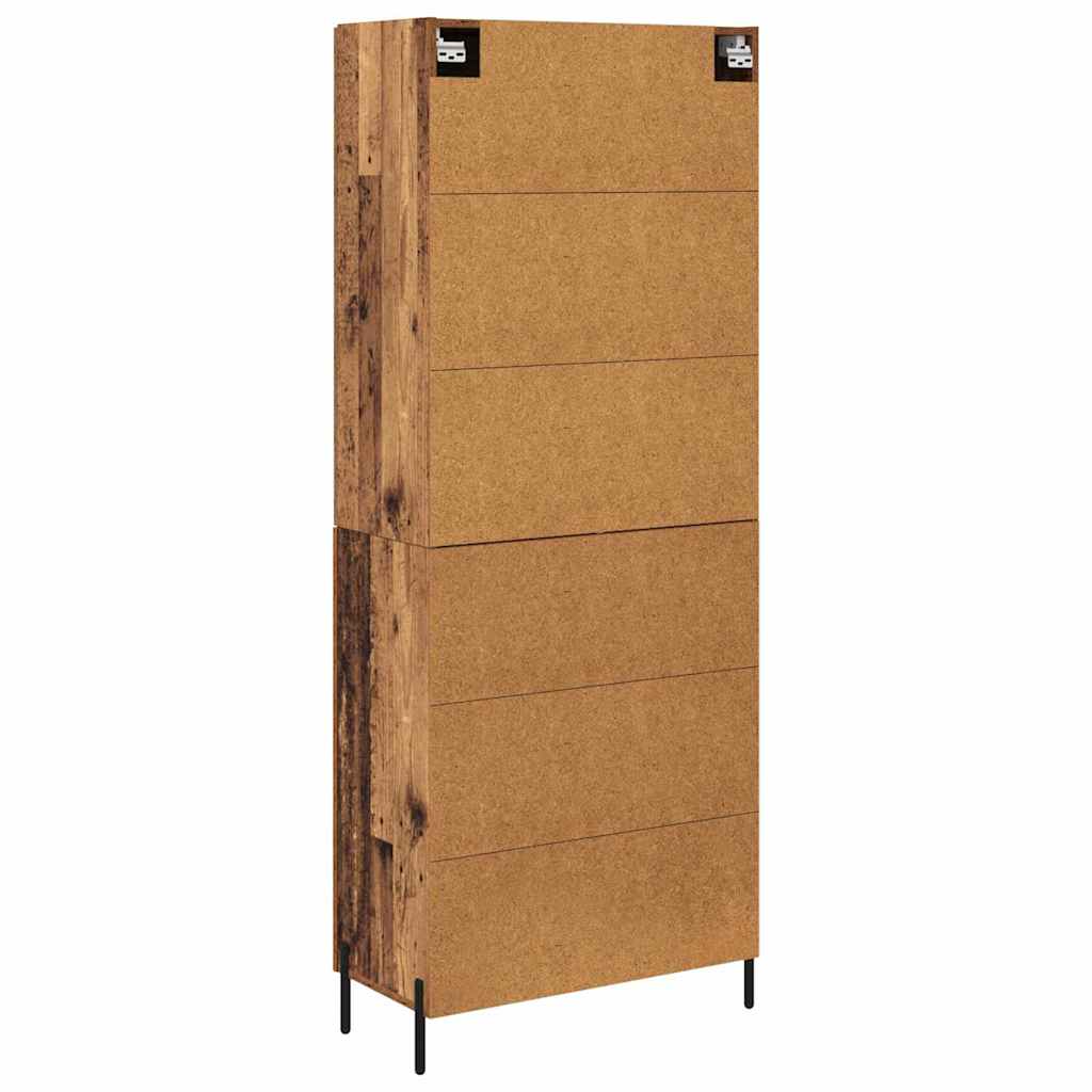vidaXL Highboard 2 pcs Stare drewno Materiał drewnopochodny