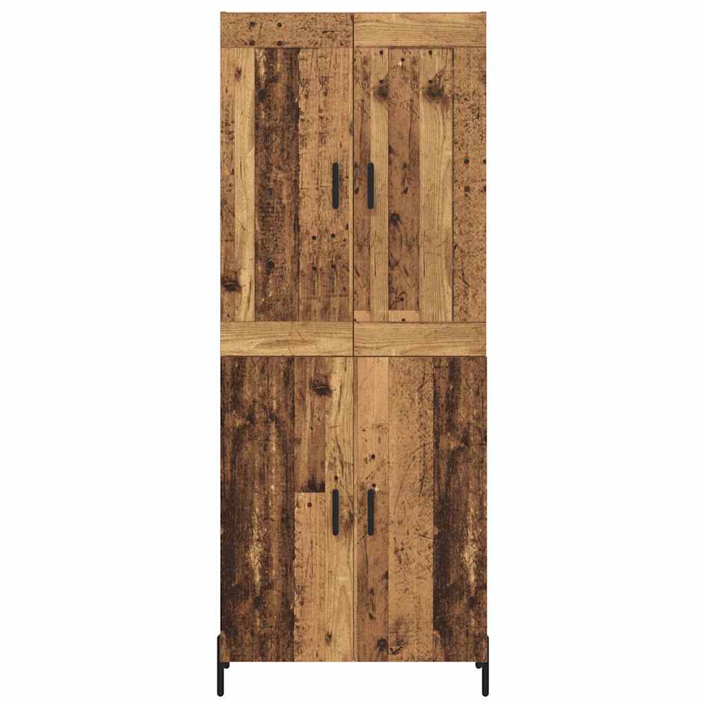 vidaXL Highboard 2 pcs Stare drewno Materiał drewnopochodny