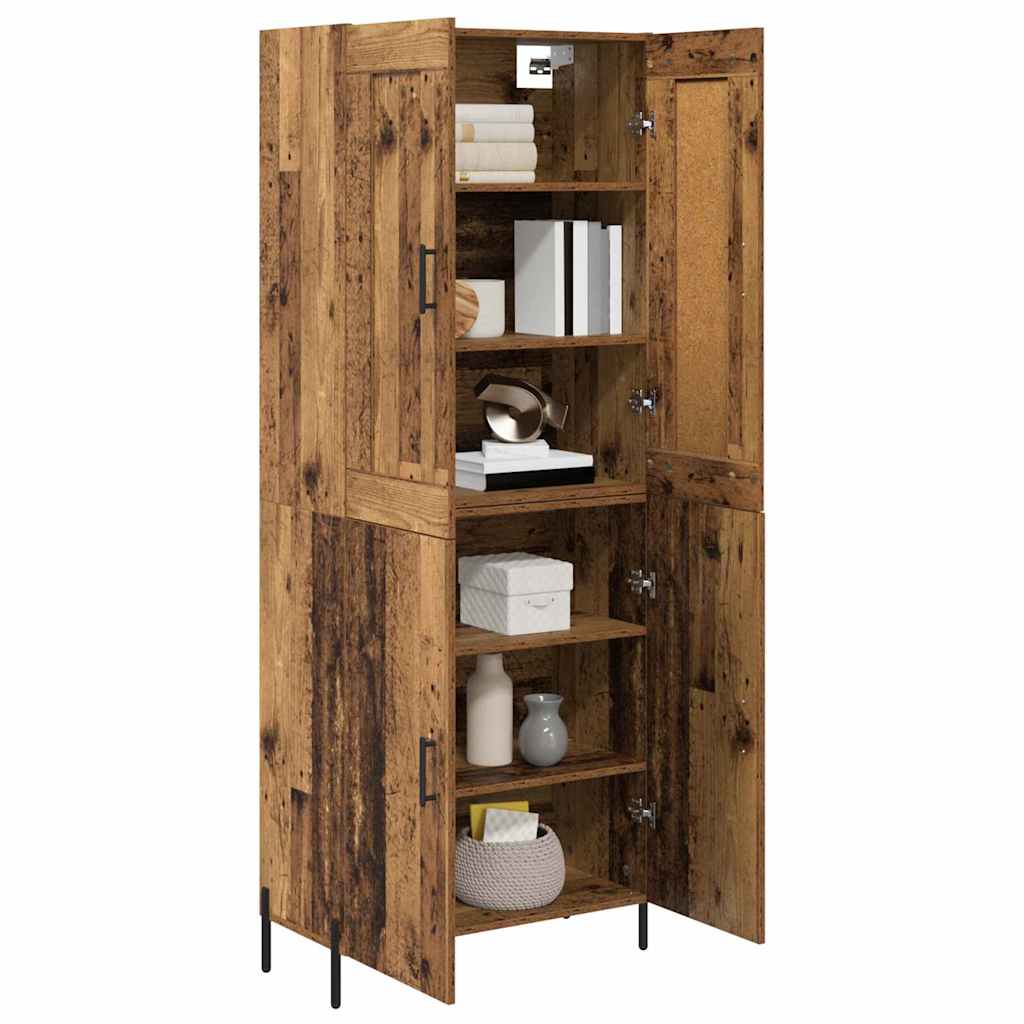 vidaXL Highboard 2 pcs Stare drewno Materiał drewnopochodny