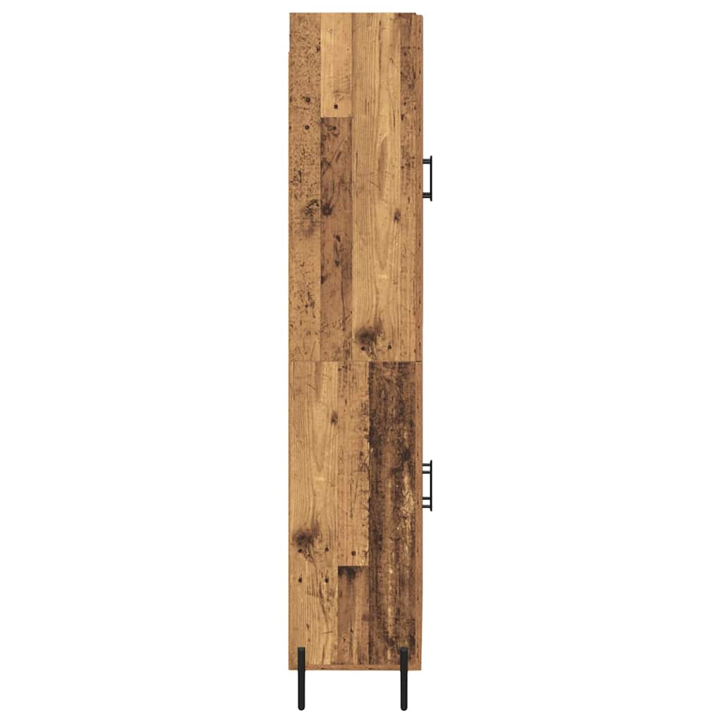 vidaXL Highboard 2 pcs Stare drewno Materiał drewnopochodny
