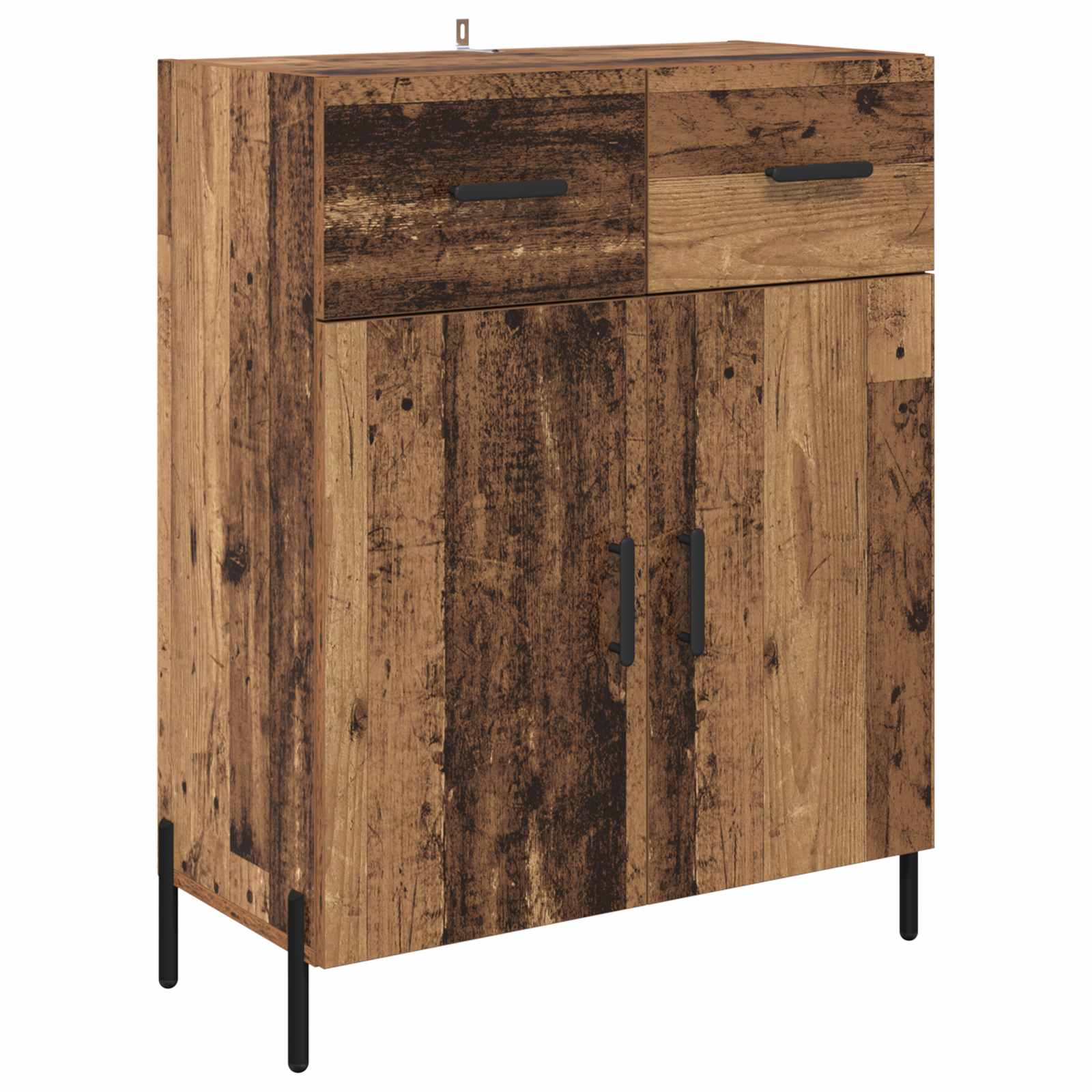vidaXL Highboard 2 pcs Stare drewno Materiał drewnopochodny