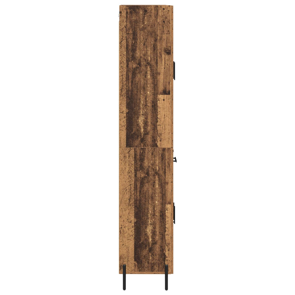 vidaXL Highboard 2 pcs Stare drewno Materiał drewnopochodny