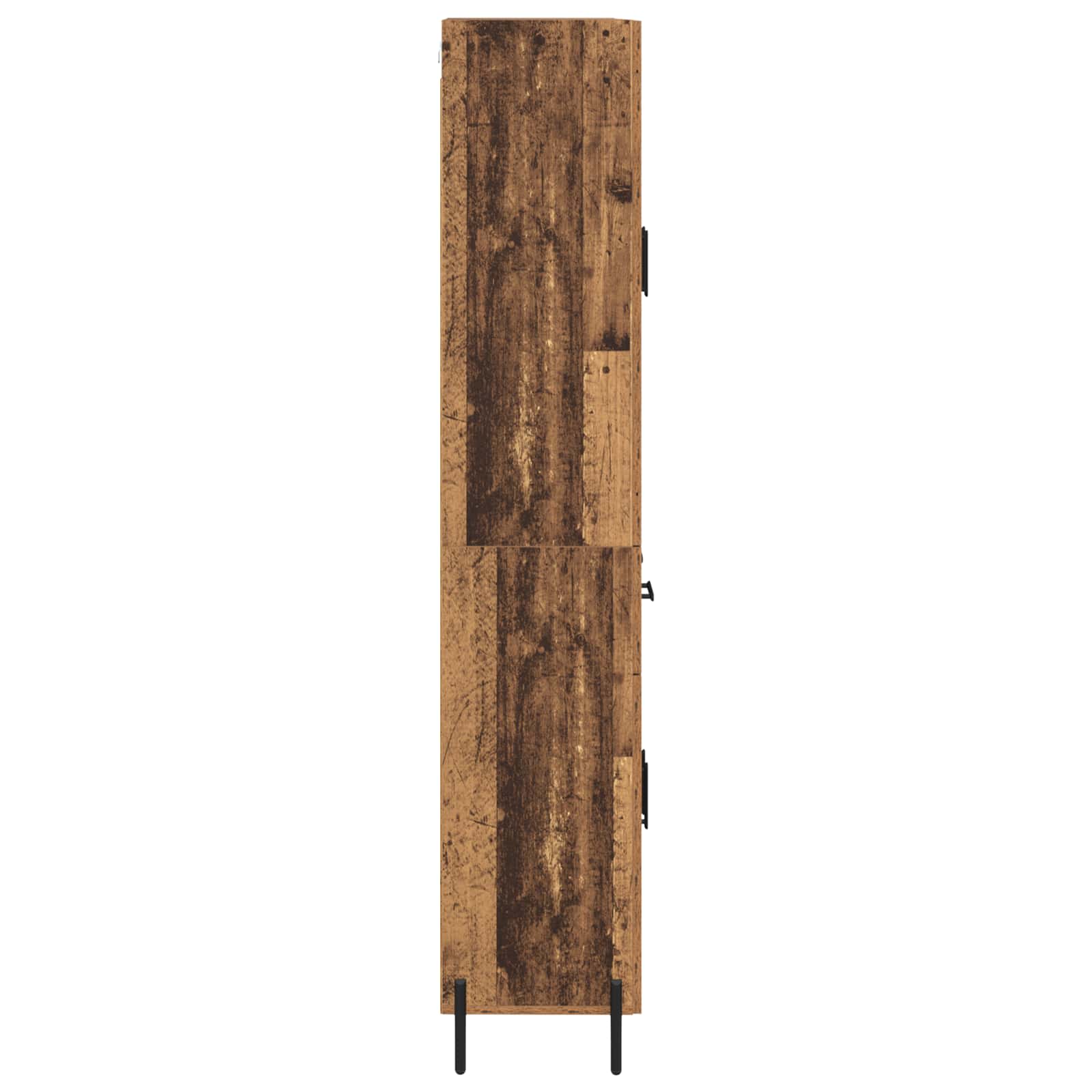 vidaXL Highboard 2 pcs Stare drewno Materiał drewnopochodny