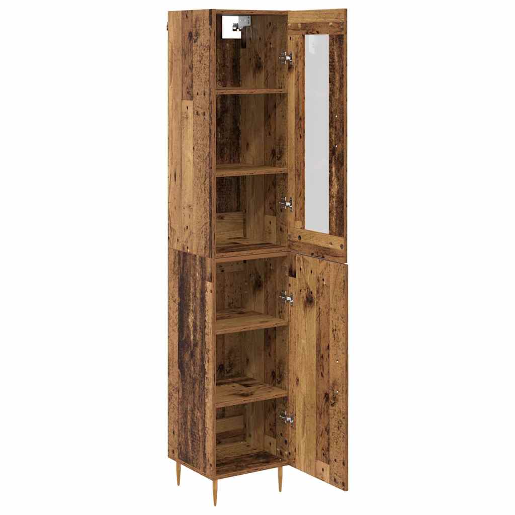 vidaXL Highboard 2 pcs Stare drewno Materiał drewnopochodny