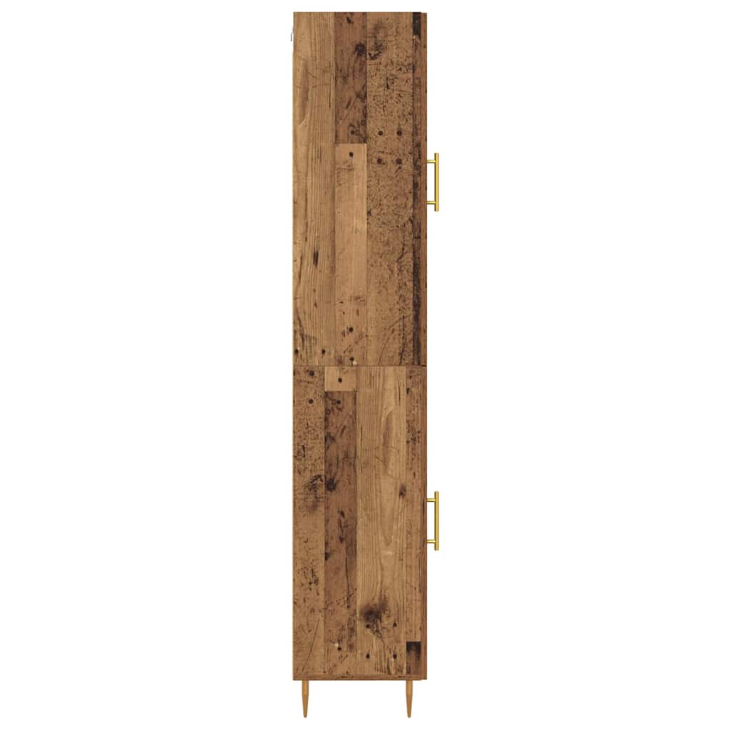 vidaXL Highboard 2 pcs Stare drewno Materiał drewnopochodny