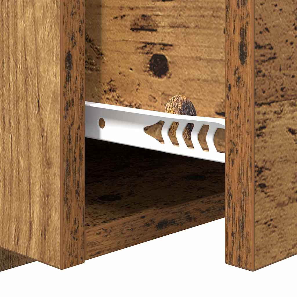 vidaXL Zagłówek z szafką 3 pcs Stare drewno Materiał drewnopochodny