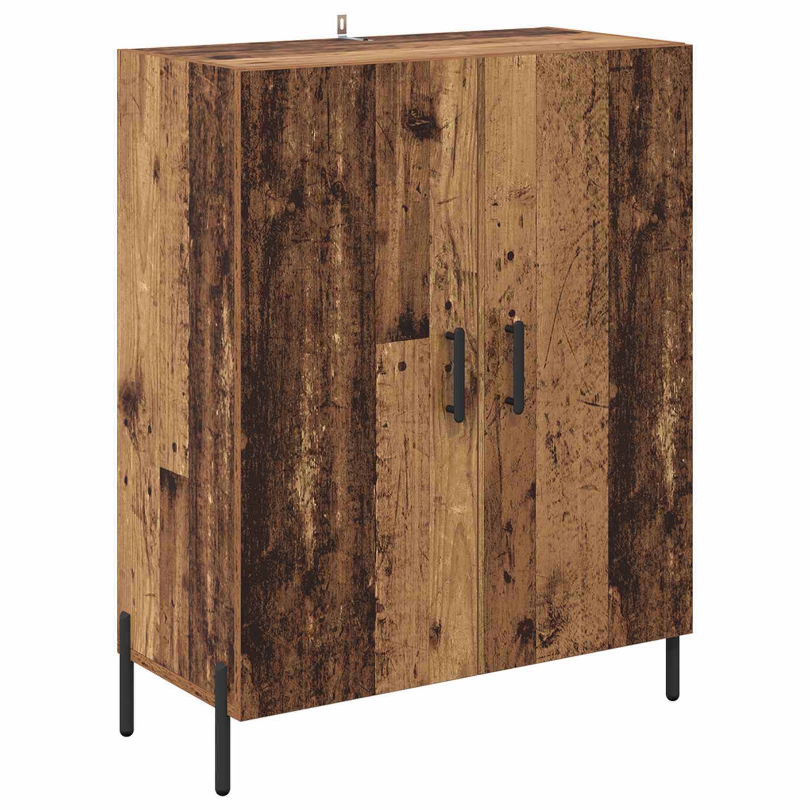 vidaXL Highboard Montowane na ścianie Stare drewno 69,5 x 34 x 180 cm