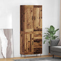 vidaXL Highboard Stare drewno 69,5 x 34 x 180 cm Drewno inżynieryjne