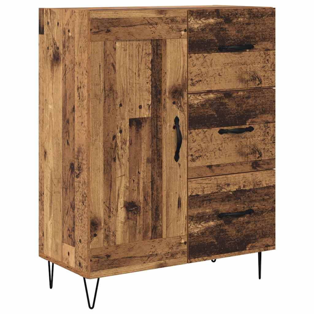 vidaXL Highboard Stare drewno 69,5 x 34 x 180 cm Drewno inżynieryjne