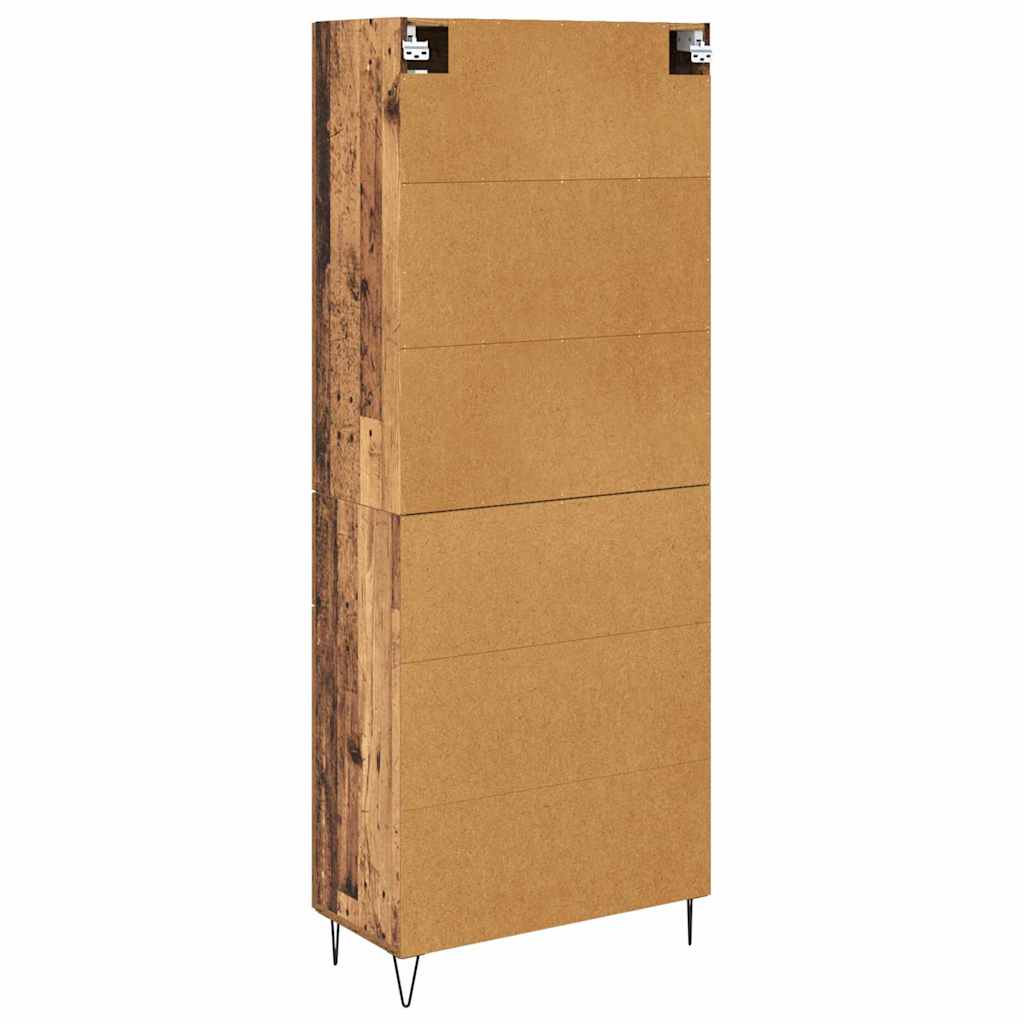 vidaXL Highboard Stare drewno 69,5 x 34 x 180 cm Drewno inżynieryjne