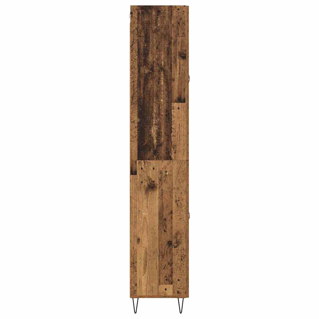 vidaXL Highboard Stare drewno 69,5 x 34 x 180 cm Drewno inżynieryjne