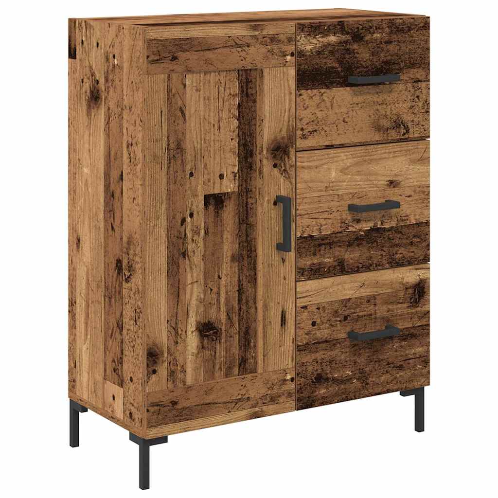 vidaXL Highboard Montowane na ścianie Stare drewno 69,5 x 34 x 180 cm