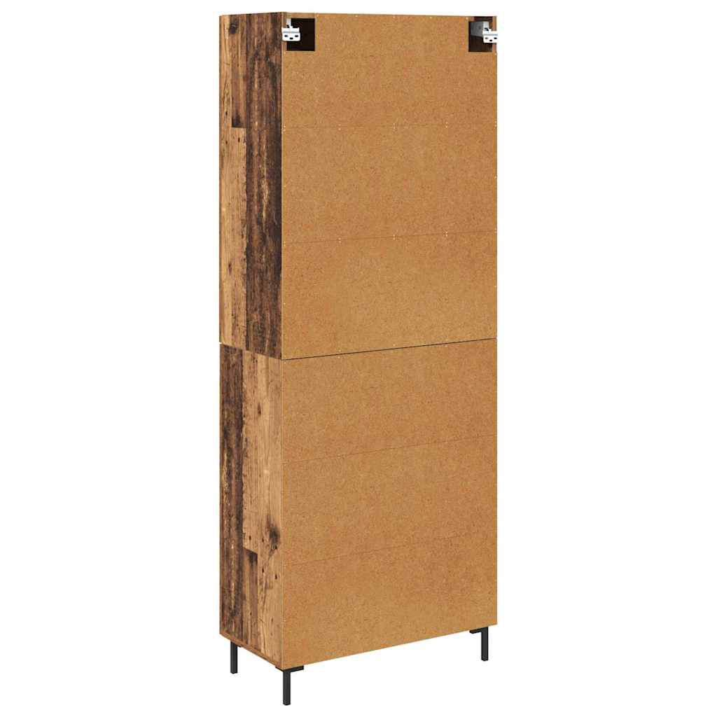 vidaXL Highboard 2 pcs Stare drewno Materiał drewnopochodny