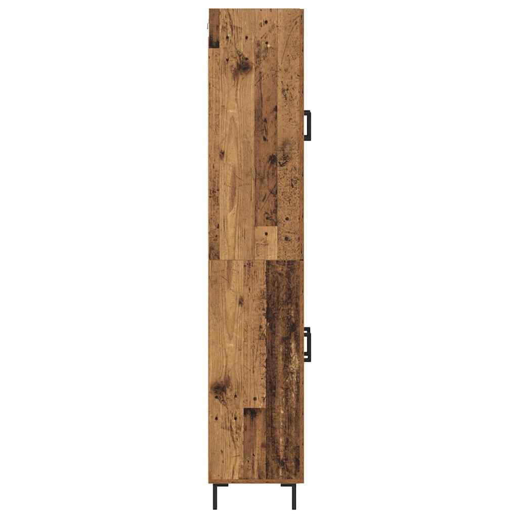 vidaXL Highboard 2 pcs Stare drewno Materiał drewnopochodny