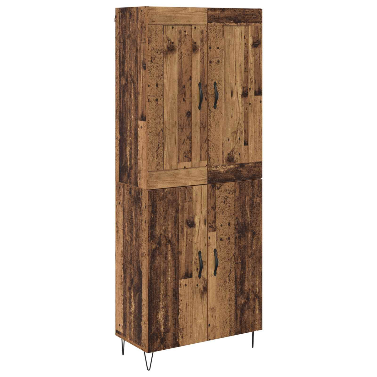 vidaXL Highboard Stare drewno 69,5 x 34 x 180 cm Drewno inżynieryjne