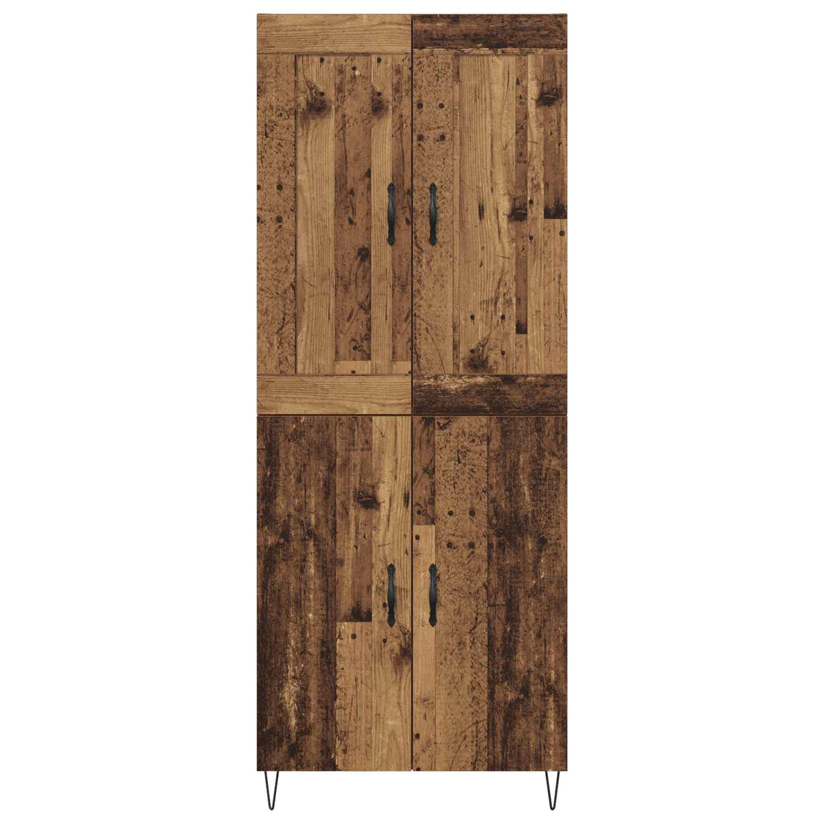 vidaXL Highboard Stare drewno 69,5 x 34 x 180 cm Drewno inżynieryjne