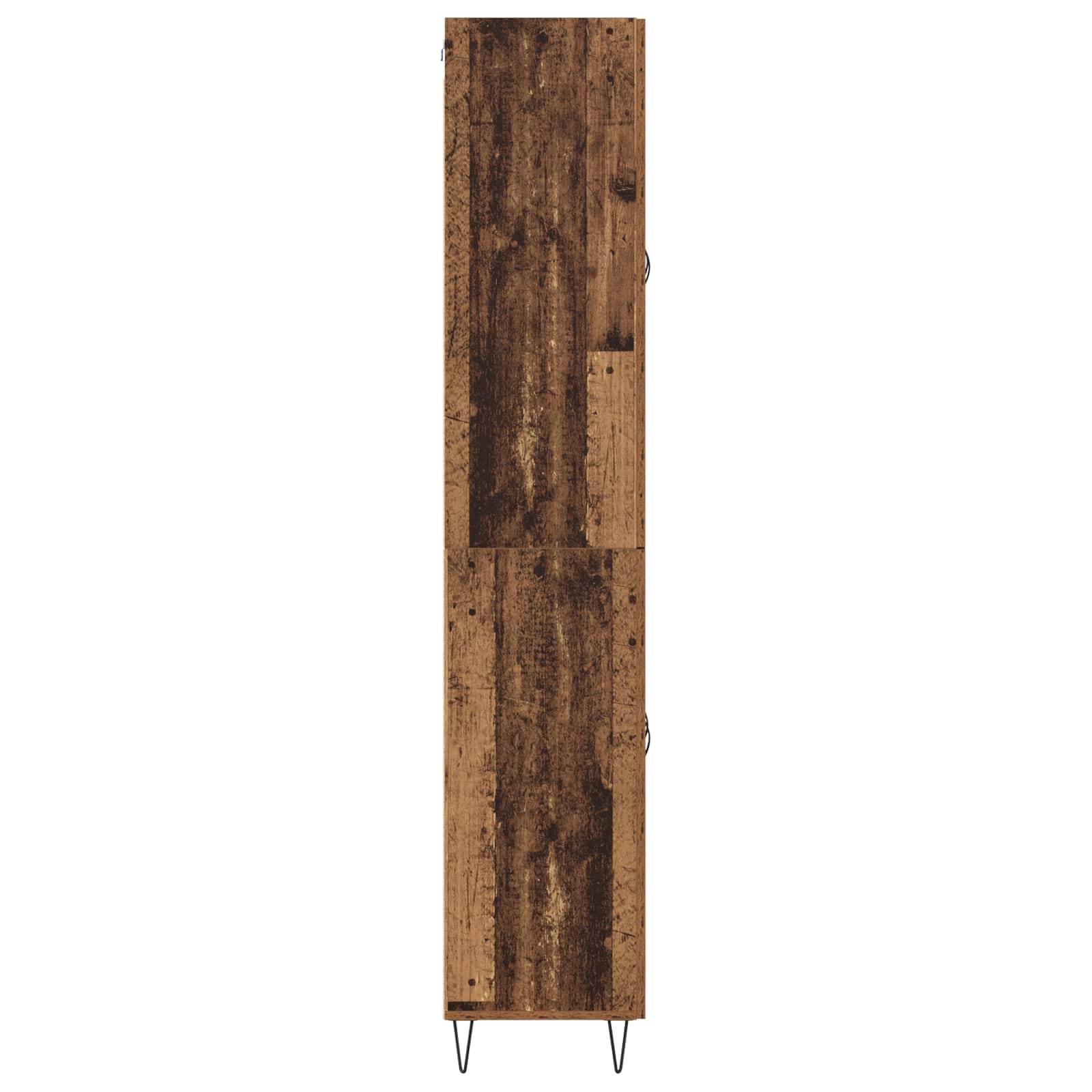 vidaXL Highboard Stare drewno 69,5 x 34 x 180 cm Drewno inżynieryjne