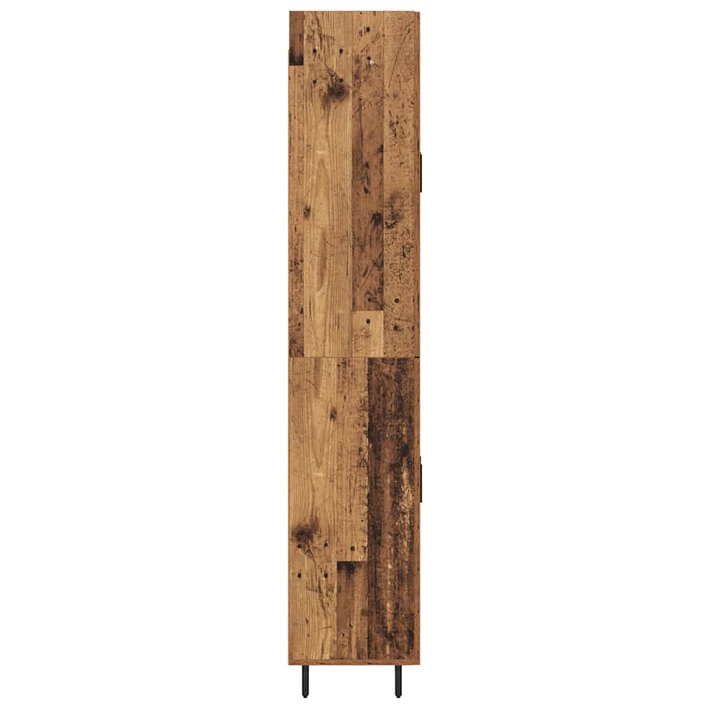 vidaXL Highboard 2 pcs Stare drewno Drewno inżynieryjne i szkło