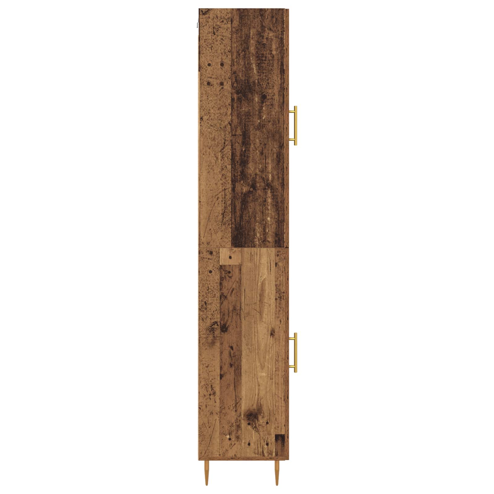 vidaXL Highboard 2 pcs Stare drewno Materiał drewnopochodny