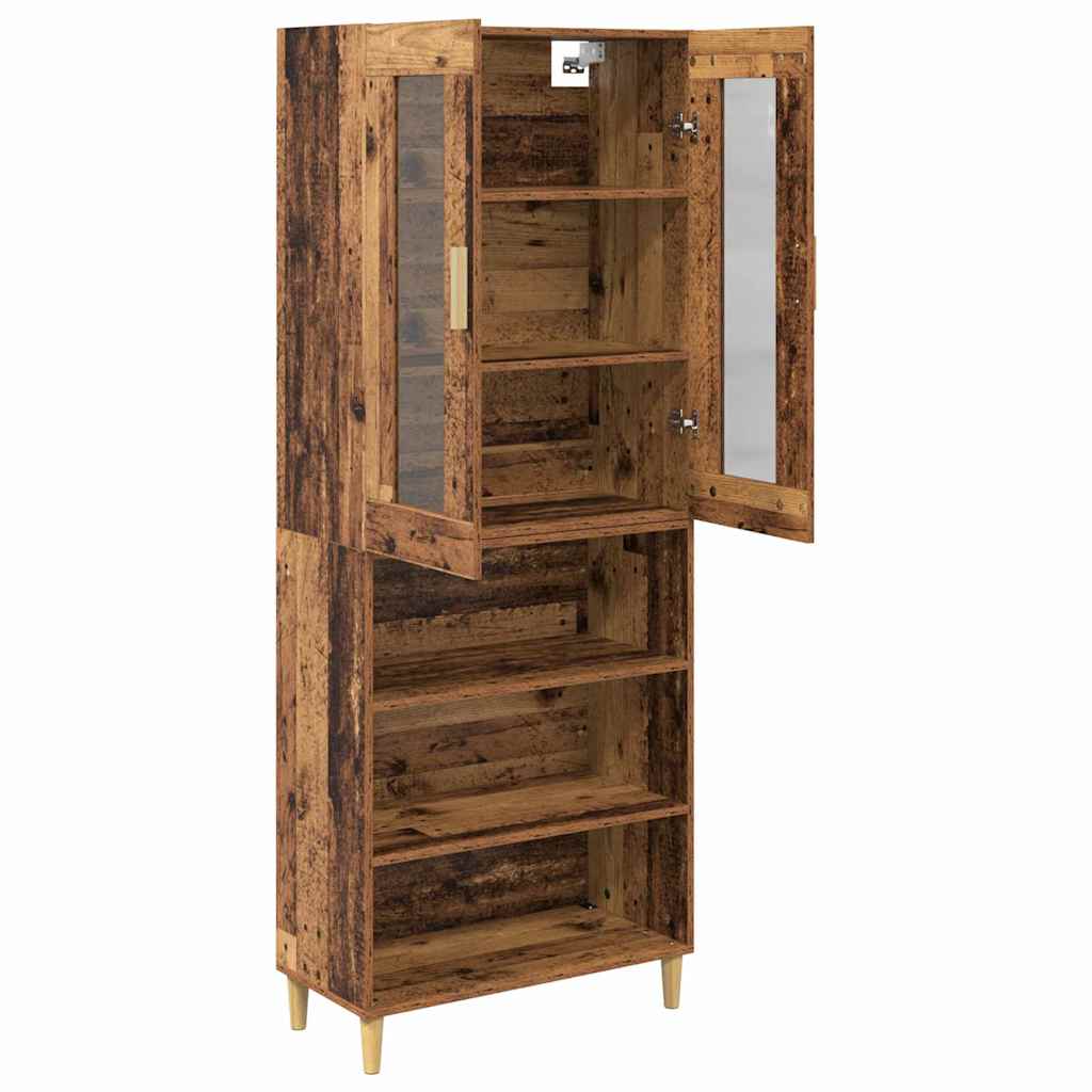 vidaXL Highboard Stare drewno 69,5 x 34 x 180 cm