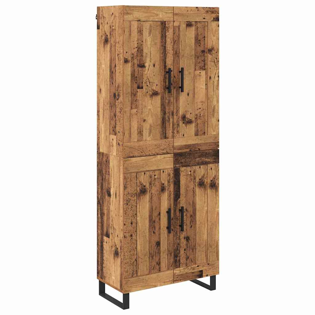 vidaXL Highboard 2 szt. Stare drewno 69,5 x 34 x 180 cm