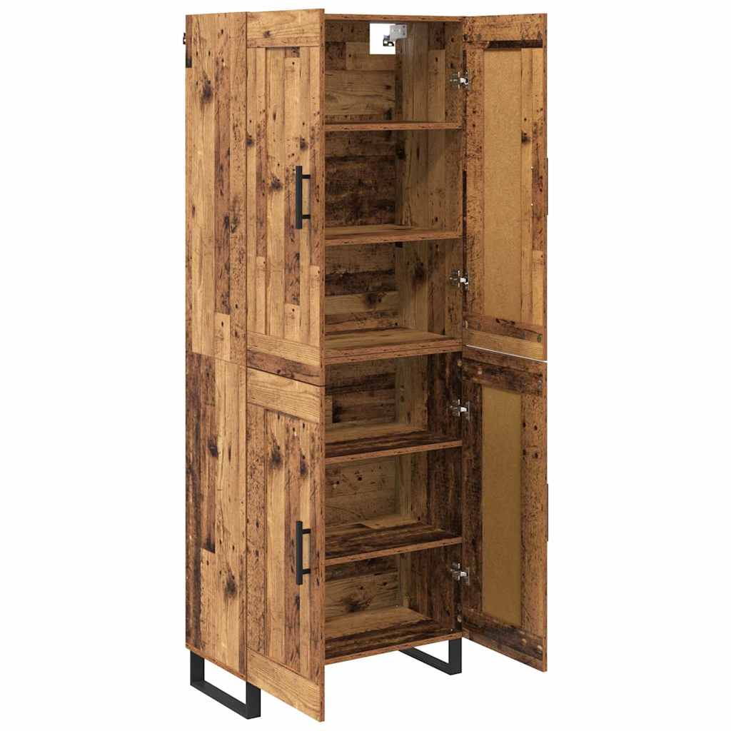vidaXL Highboard 2 szt. Stare drewno 69,5 x 34 x 180 cm