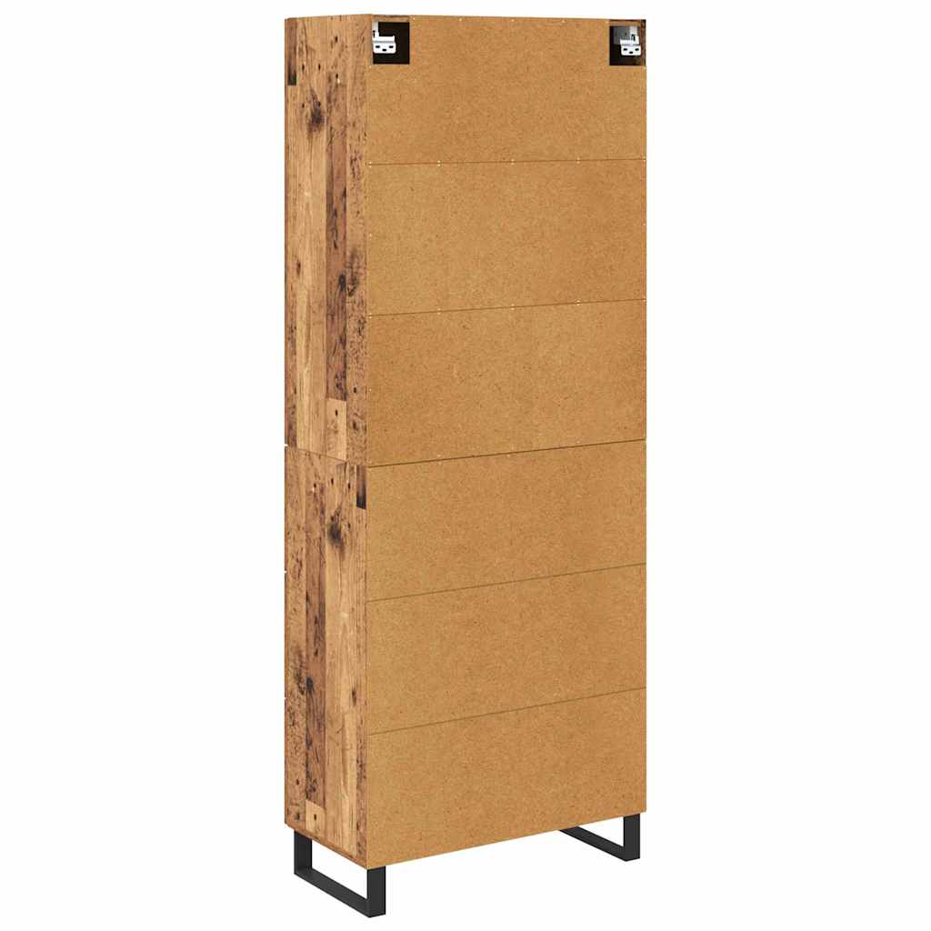 vidaXL Highboard 2 szt. Stare drewno 69,5 x 34 x 180 cm