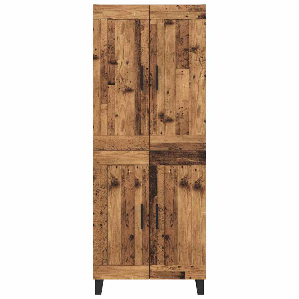 vidaXL Highboard 2 szt. Stare drewno 69,5 x 34 x 180 cm