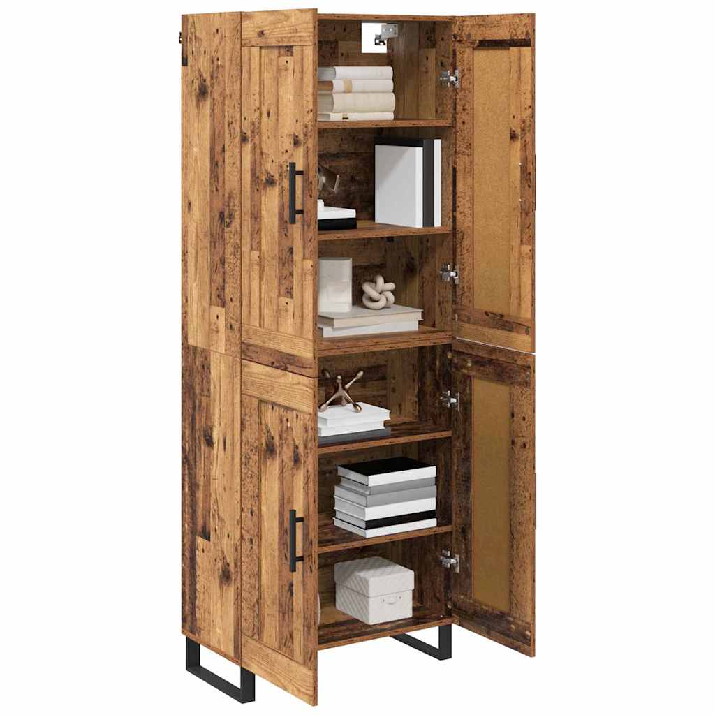 vidaXL Highboard 2 szt. Stare drewno 69,5 x 34 x 180 cm