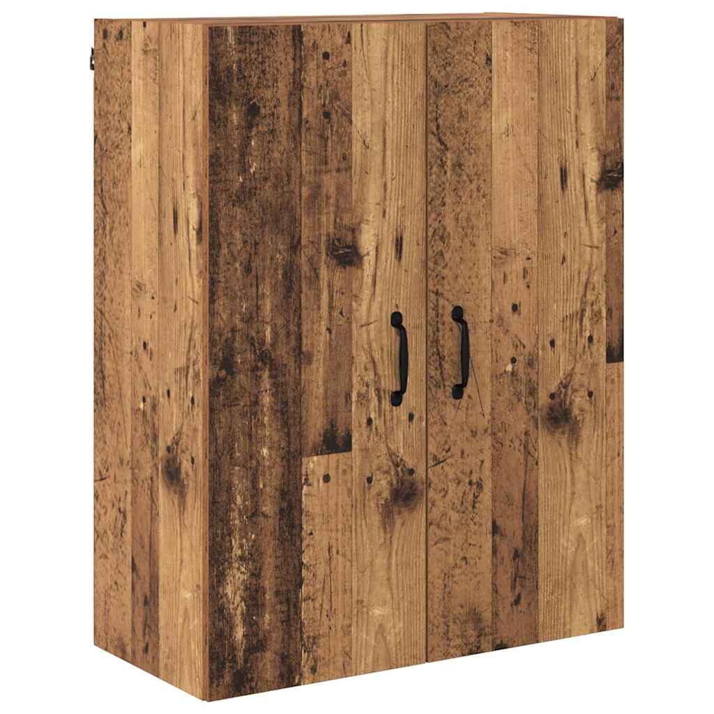 vidaXL Highboard Montowane na ścianie Stare drewno 69,5 x 34 x 180 cm