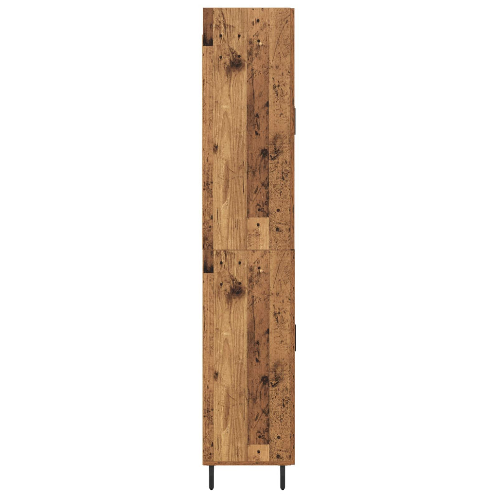 vidaXL Highboard 2 pcs Stare drewno Drewno inżynieryjne i szkło