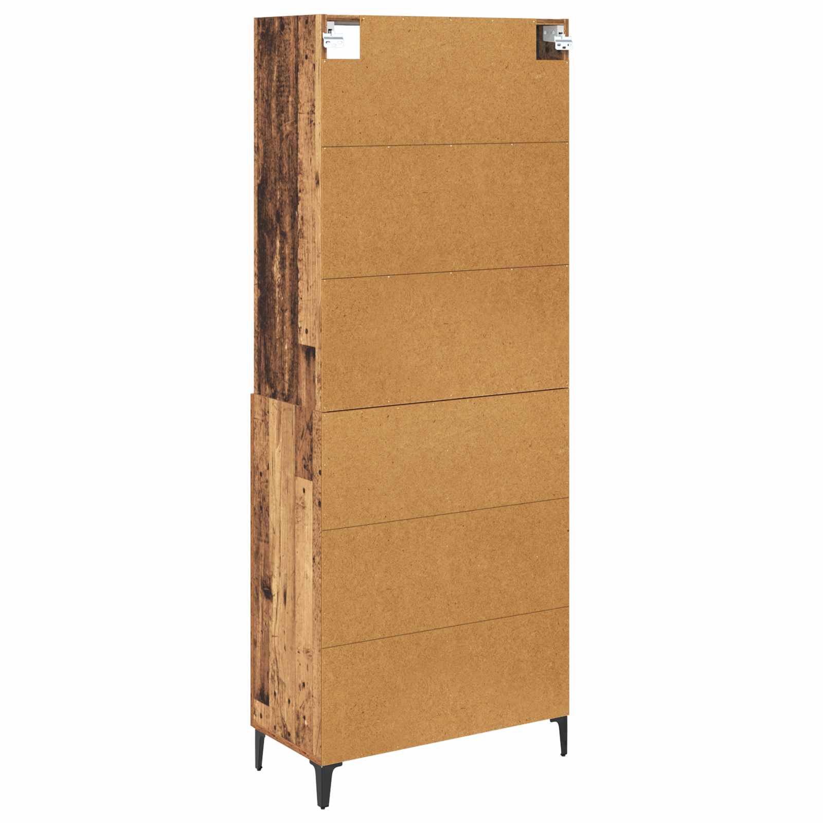 vidaXL Highboard z szufladą Stare drewno 69,5 x 34 x 180 cm
