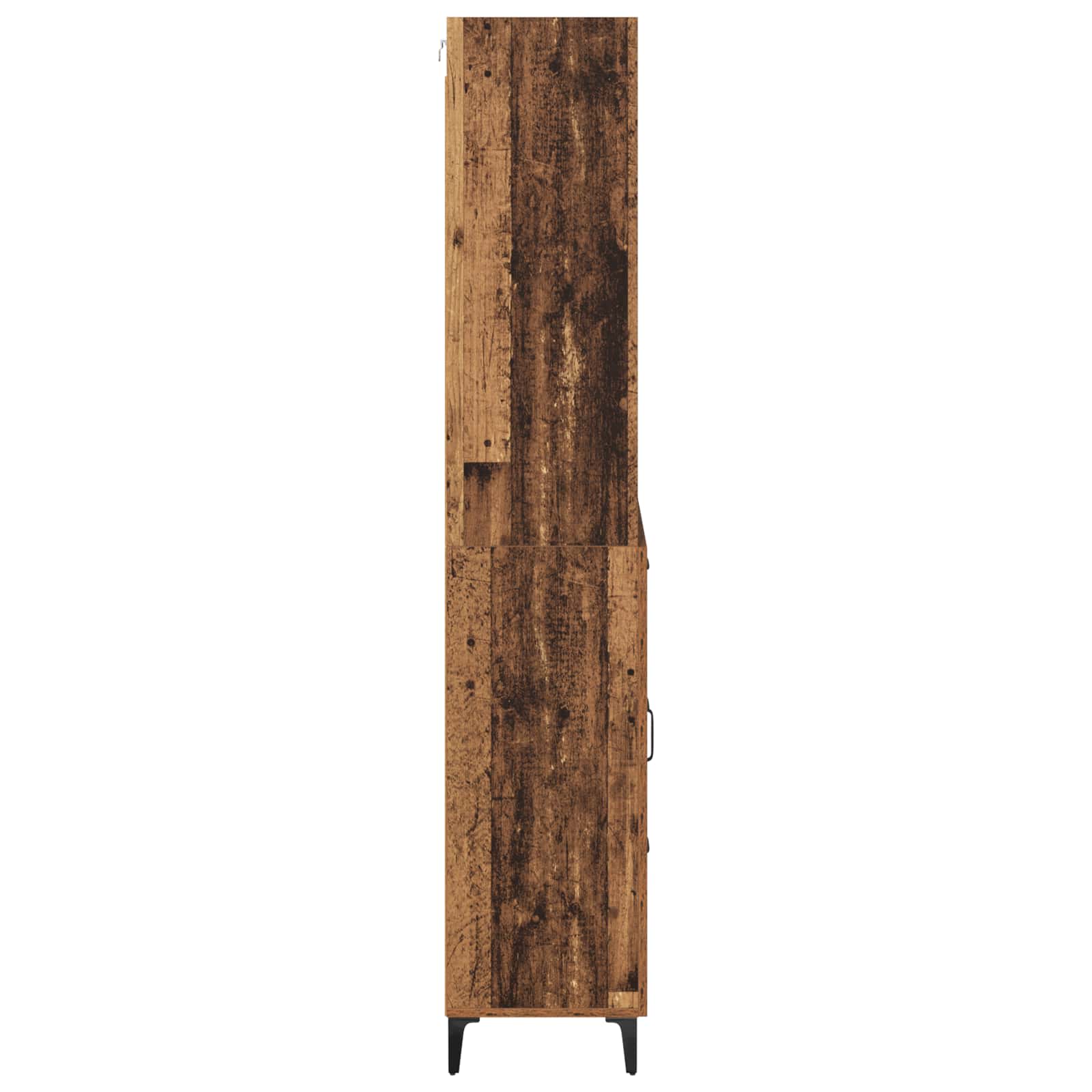vidaXL Highboard z szufladą Stare drewno 69,5 x 34 x 180 cm