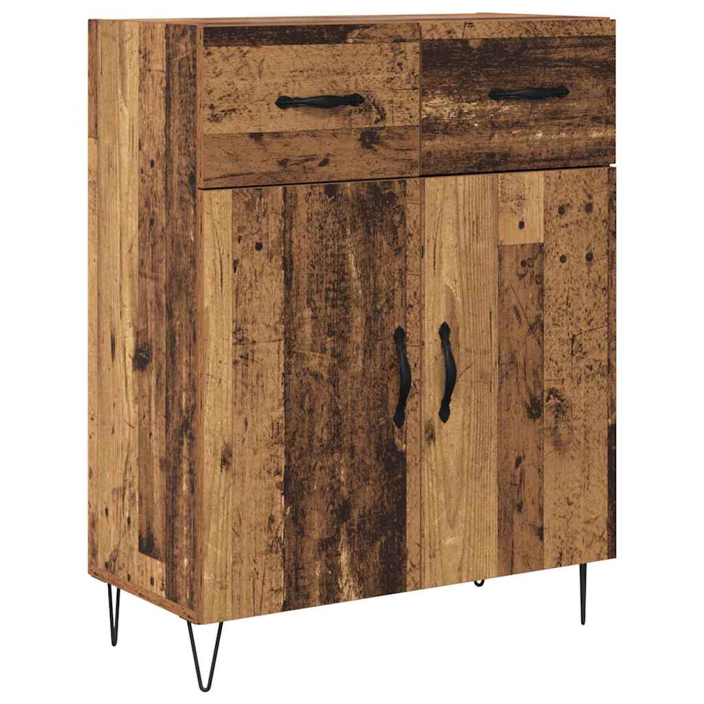 vidaXL Highboard Stare drewno 69,5 x 34 x 180 cm Drewno inżynieryjne