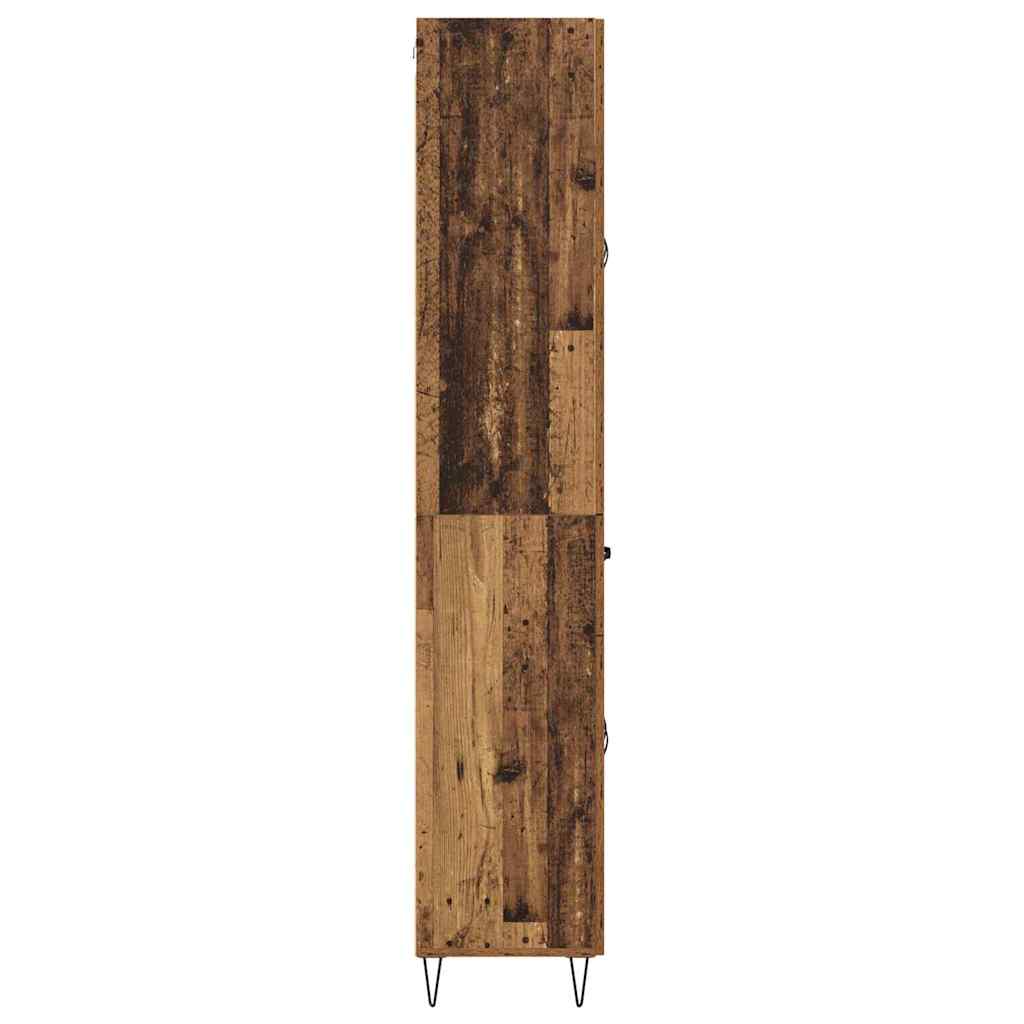 vidaXL Highboard Stare drewno 69,5 x 34 x 180 cm Drewno inżynieryjne