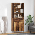 vidaXL Highboard z szufladą 2 pcs Stare drewno Materiał drewnopochodny