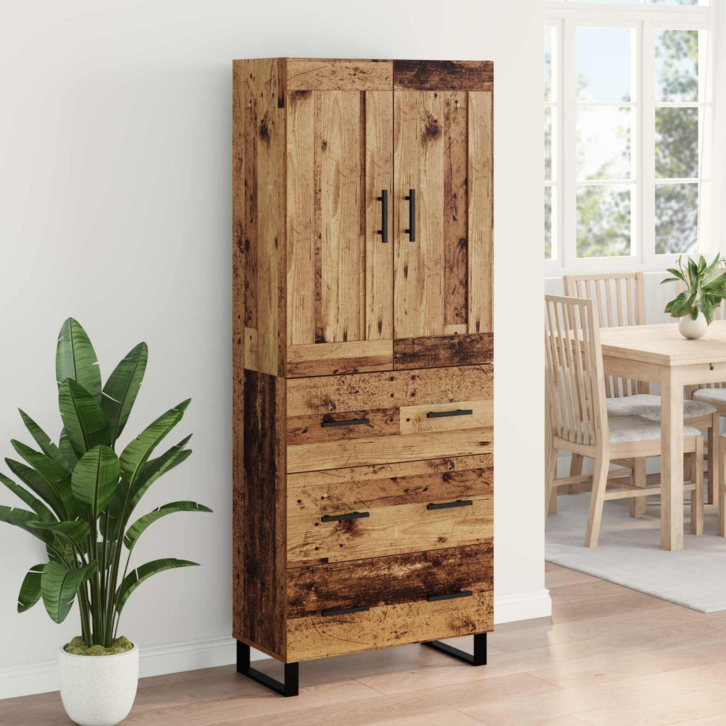 vidaXL Highboard Stare drewno 69,5 x 34 x 180 cm