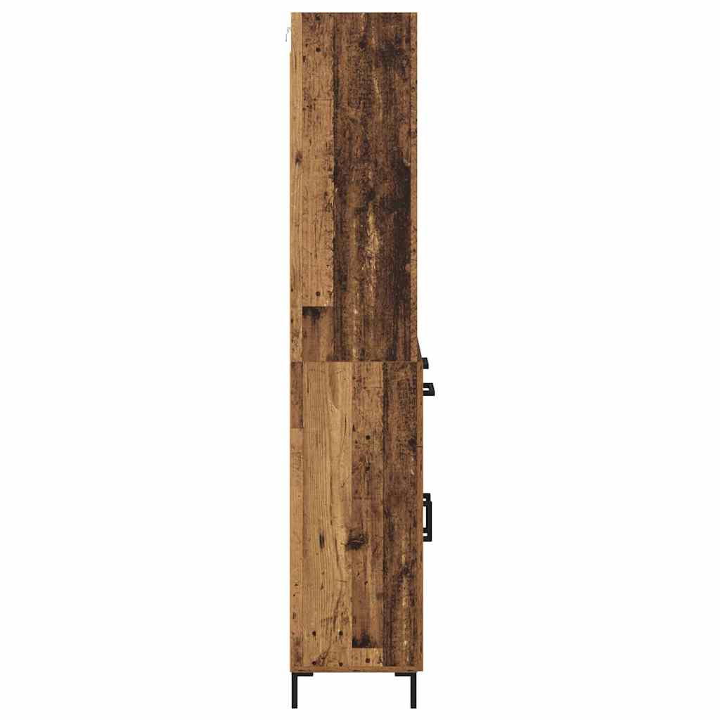 vidaXL Highboard z szufladą Stare drewno 69,5 x 34 x 180 cm