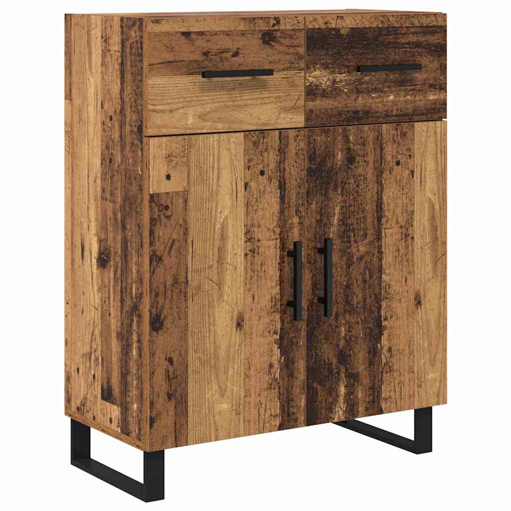 vidaXL Highboard z szufladą 2 pcs Stare drewno 69,5 x 34 x 180 cm