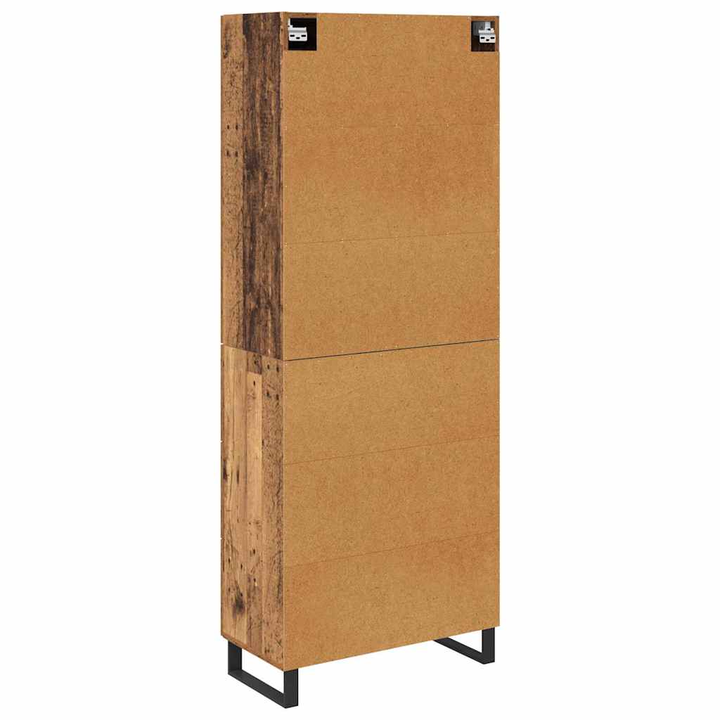 vidaXL Highboard z szufladą 2 pcs Stare drewno 69,5 x 34 x 180 cm
