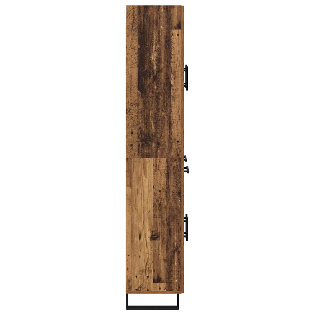 vidaXL Highboard z szufladą 2 pcs Stare drewno 69,5 x 34 x 180 cm