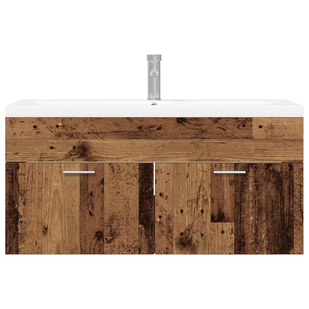 vidaXL Szafka Łazienkowa z drzwiami Stare drewno 100 x 38,5 x 46 cm
