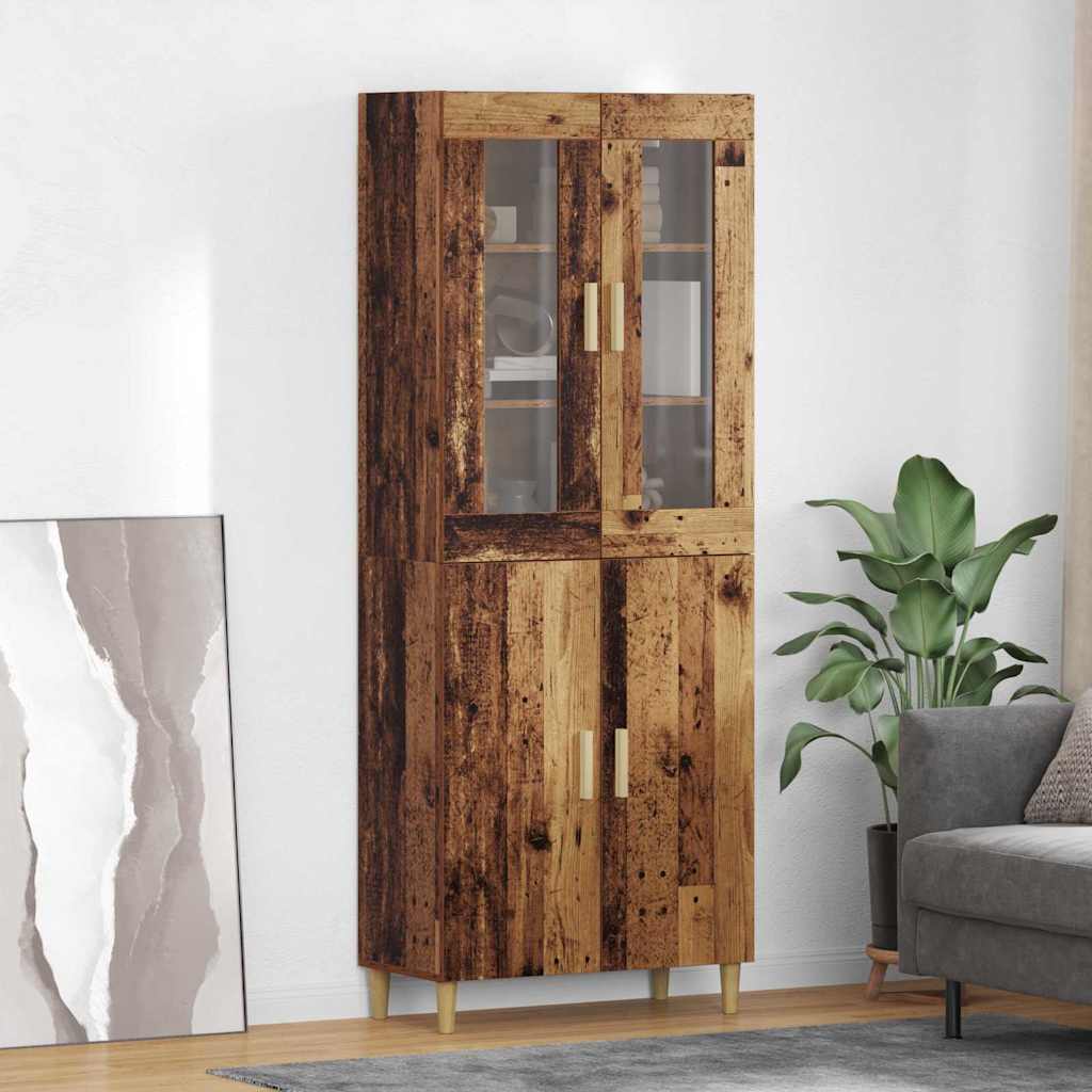 vidaXL Highboard Stare drewno 69,5 x 34 x 180 cm