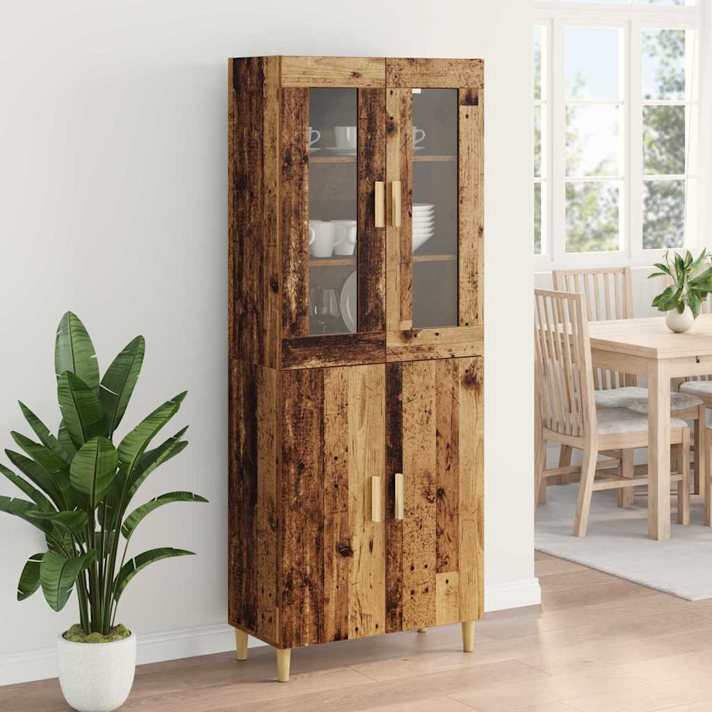 vidaXL Highboard Stare drewno 69,5 x 34 x 180 cm
